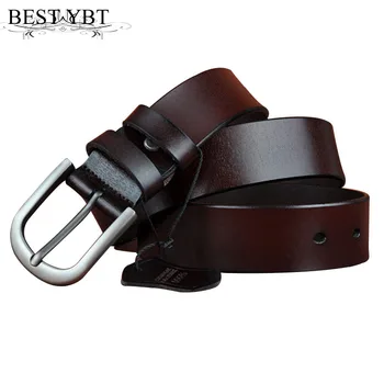 

Best YBT Unisex leather belt Men & women fashion casual trousers Alloy Pin buckle belt high quality Imitation leather belt