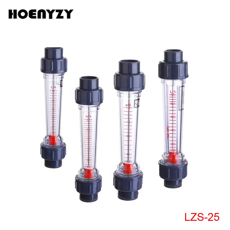 Color: 250-2500L Fevas LZS Series Flow Meter Piping Type Flowmeter LZS-25 Plastic Water Rotameter 100-1000L/H 160-1600L/H 250-2500L/H 300-3000L/H 