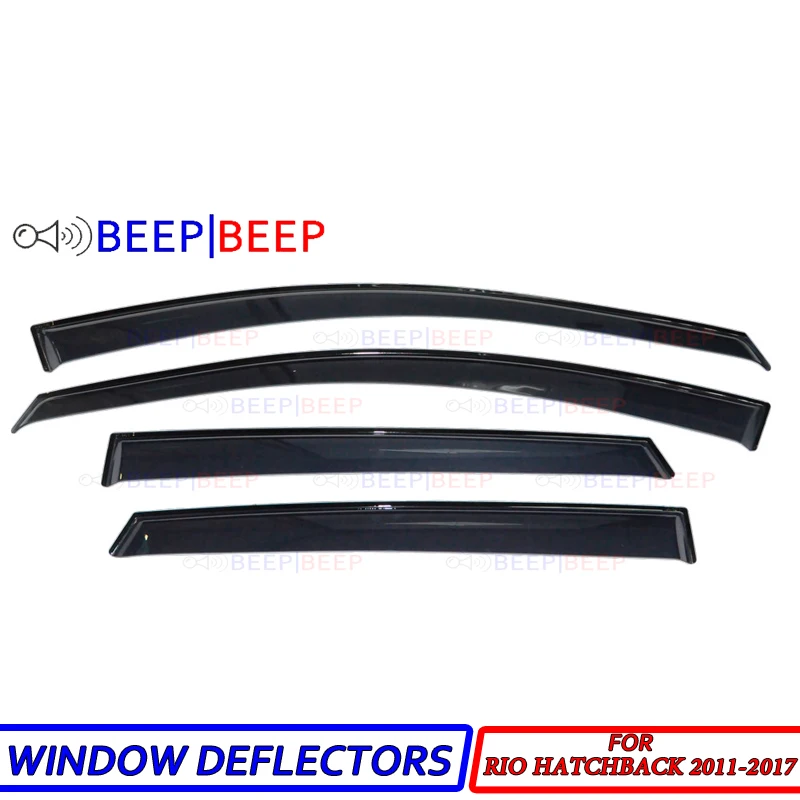 

For Kia Rio 3 Hatchback 2011- car window deflectors car wind deflector sun guard rain vent visor cover car styling accessories