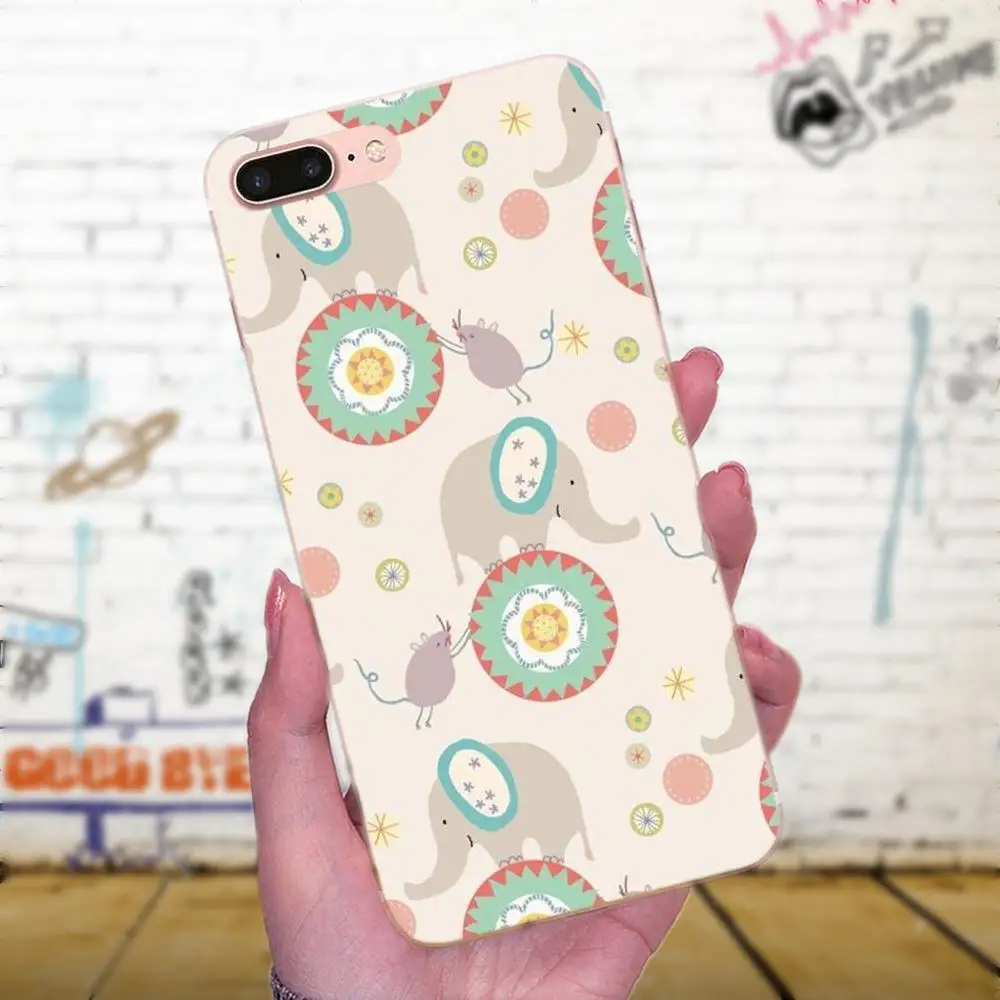 Мягкий чехол из ТПУ с милым Рисунком Слона для Xiaomi Redmi Note 2 3 3S 4 4A 4X 5 5A 6 6A Pro