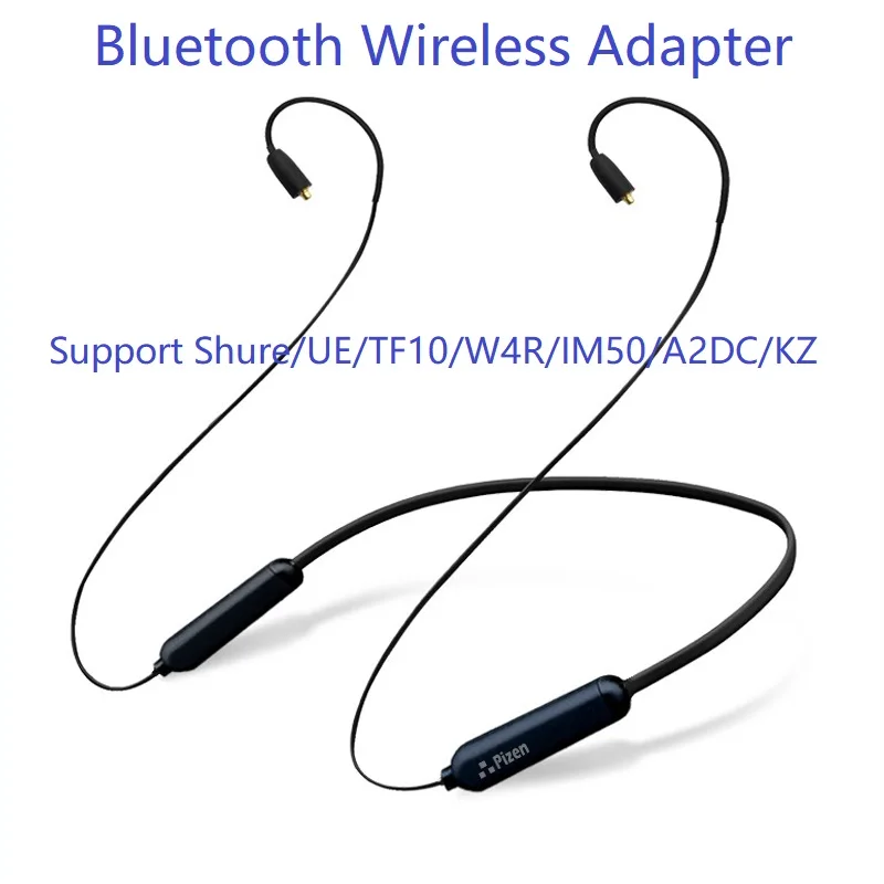 PIZEN Bluetooth беспроводной адаптер 0,78 0,75 мм 2PIN MMCX кабель с микрофоном для Shure/Westone/JVC/FiiO UE TF10 W4R TRN tfz KZ