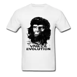 100% хлопковые топы футболки мужские футболки Viva la Эволюция футболка Аргентина Че Гевара Стиль Король обезьян одежда хлопка Slim Fit
