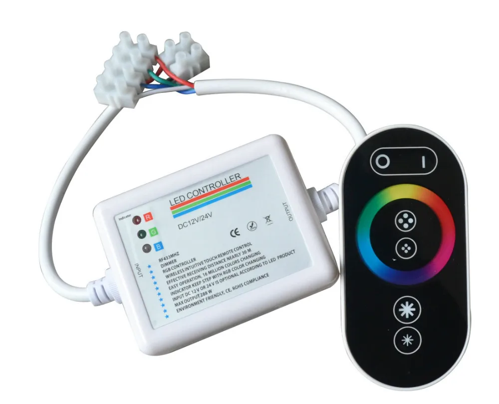 Светодиодный RGB-контроллер с белым сенсорным радиочастотным управлением