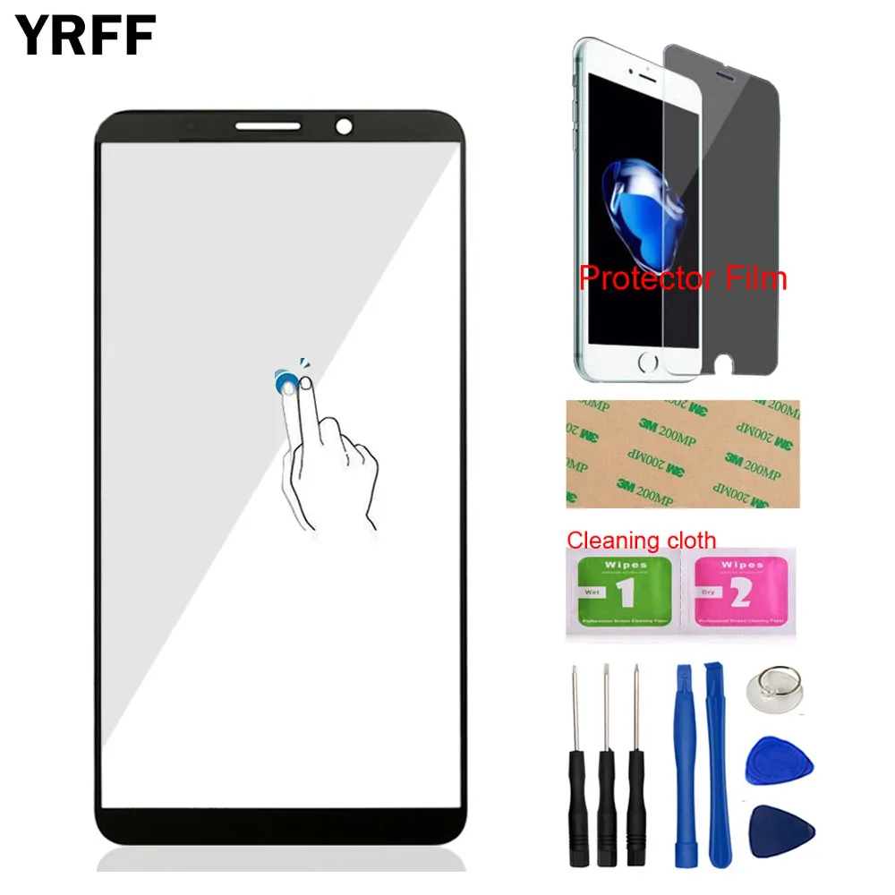 

5.9' Mobile Phone Front Glass For HuaWei Mate 10 ( No Touch Screen Digitizer Panel ) Front Glass Tools + Protector Film Adhesive