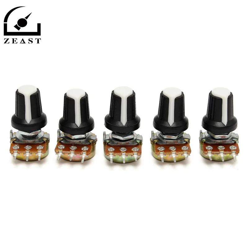 

5pcs 10K OHM 3 Terminal Linear Taper Rotary Volume B Type Potentiometer Pot New Arrival High Quality