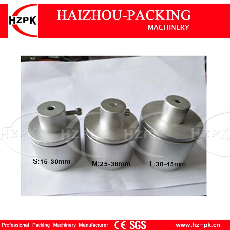 HZPK Aluminum Head For Manual Capping Machine With Small Medium And Large Three Size For Different Bottle Cap And Pointed Lid