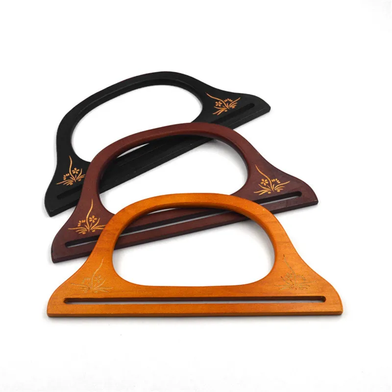 

Women Wooden Handle Bag Vintage Style For Handmade Bag Handbag Durable DIY Bags Purse Handle Handcraft Supplies