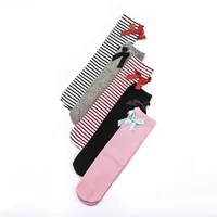 Girls Knee High Socks with Bow Kids Boot Socks Stripe Cute Princess Long Socks for School Baby Solid Color Leg Warmer Brand 6