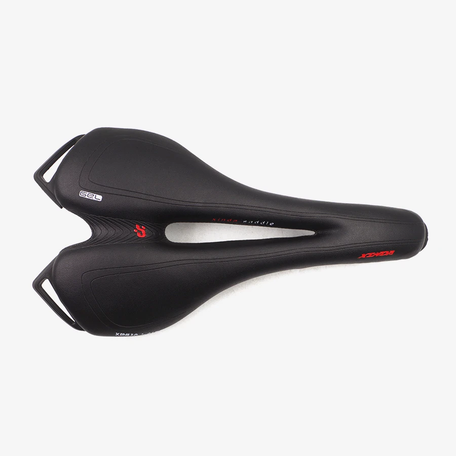 Leather Carbon Fiber MTB Road Bike Bicycle Hollow Comfort Oval Rail Seat Saddles