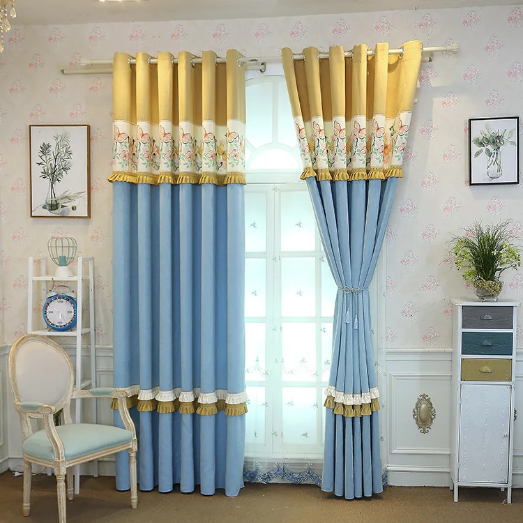 

Curtain Shefu Velvet Mosaic Printing Shade Curtains for Living Room and Bedroom