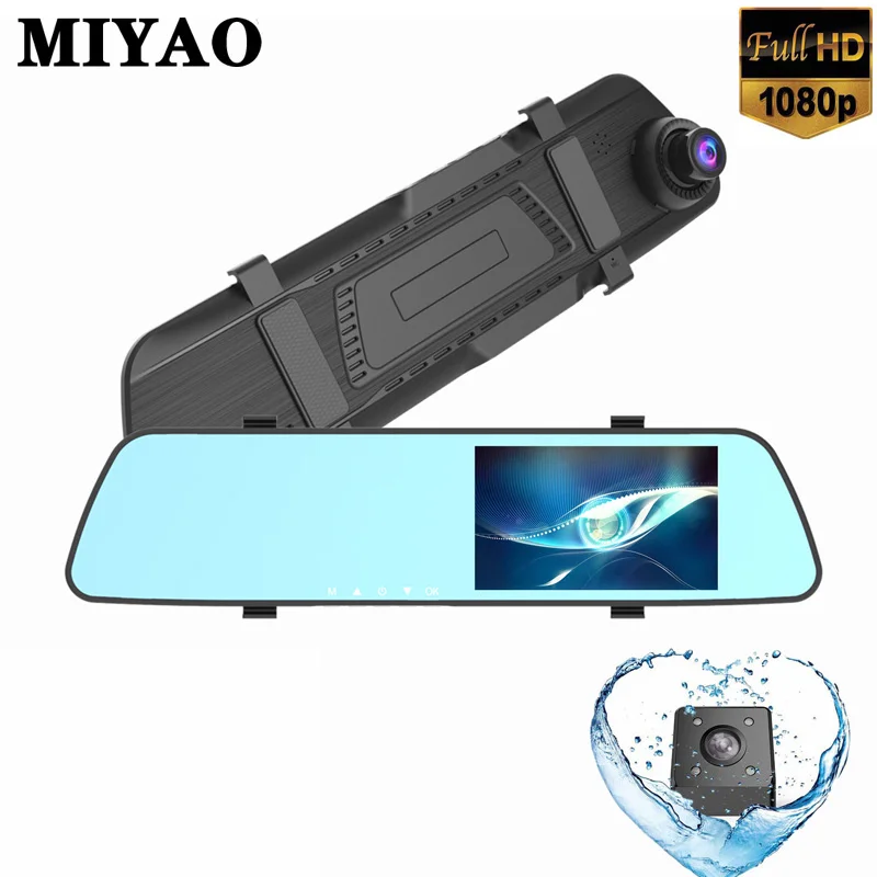 

4.5" Dash Cam Car Dvr Camera Rearview Mirror Digital Video Recorder Auto Camcorder Night Vision Registratory HD 1080P Dual Lens
