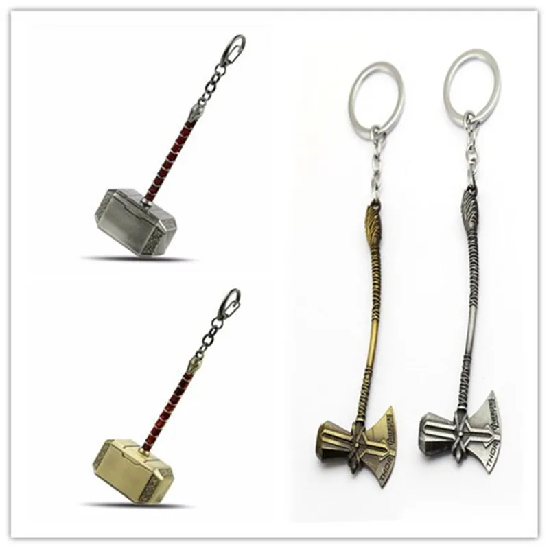 

Promotion Thor Mjolnir Hammer Metal Keychain Mjolnir Figure Key Ring Infinity War Thor Stormbreaker Storm Key Holder HC12830