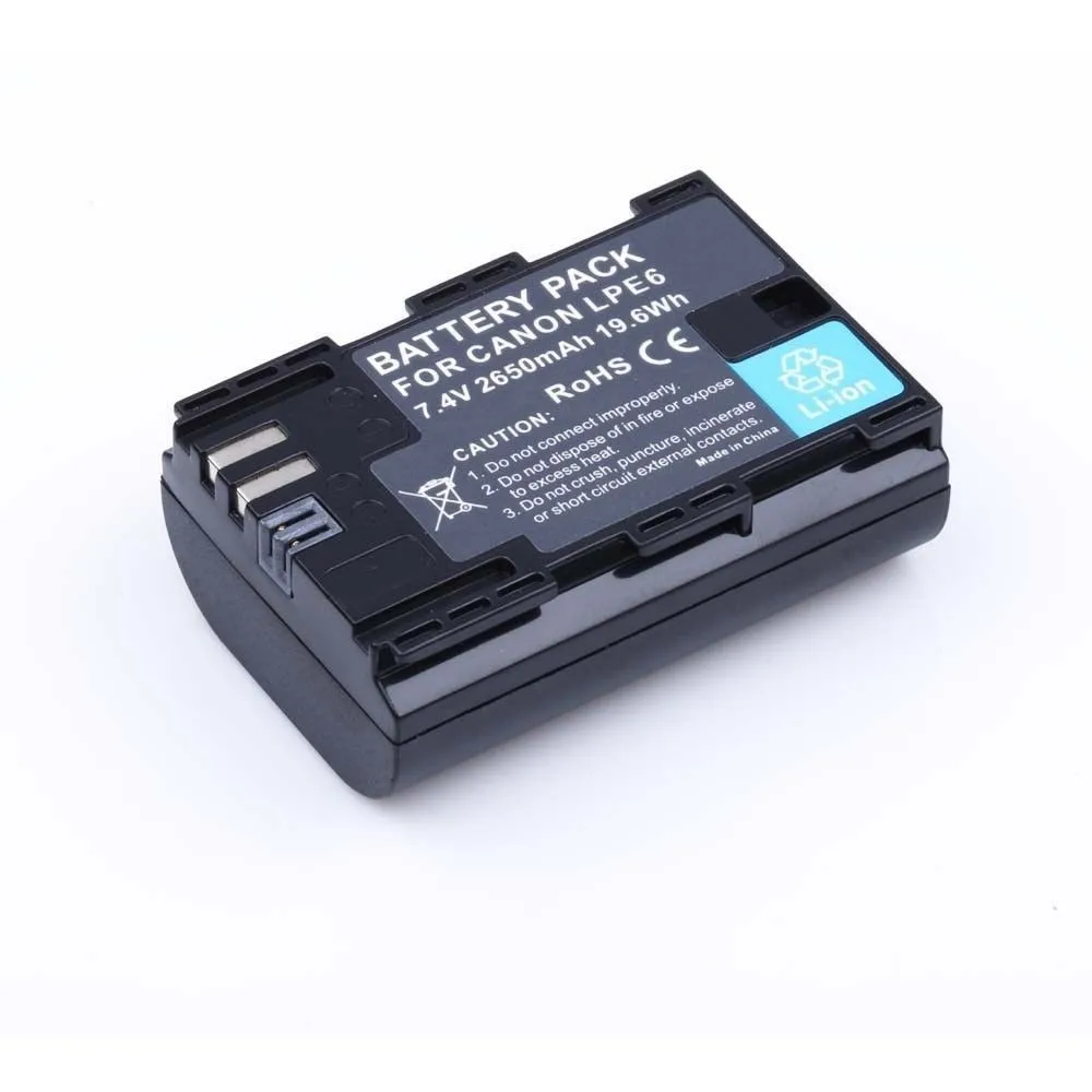 1pcs LP E6 batteries LPE6 LP E6 Li ion Battery decoded bateria For
