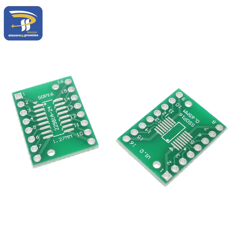 10 шт. SOP16 SSOP16 TSSOP16 to DIP Pinboard SMD для DIP-16 адаптер 0,65 мм/1,27 мм до 2,54 мм DIP Pin Шаг печатной платы конвертер Socke