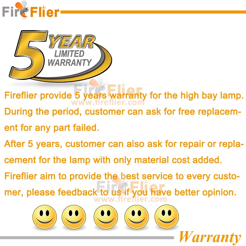 warranty 5 years