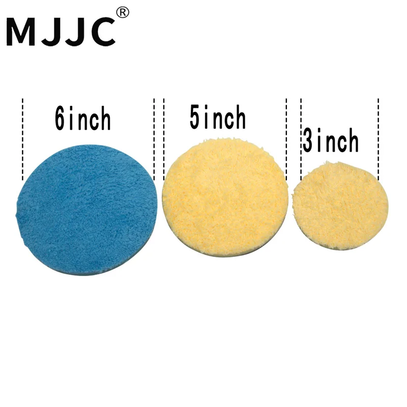 MJJC Microfiber Cutting Pad Buffing Polishing with 3 inch, 5 inch, 6