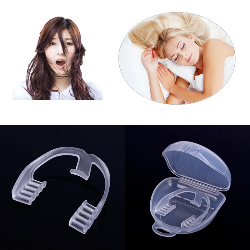 

Mouth Guard Stop Teeth Grinding Anti Snoring Bruxism with Case Box Sleep Aid Eliminates Snoring Health Care #