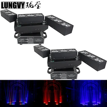 

Free Shipping 2pcs/Lot CREE 9*10W RGBW Beam LED Deformation Matrix Moving Head Bar Nightclub Ktv Stage Light DMX512