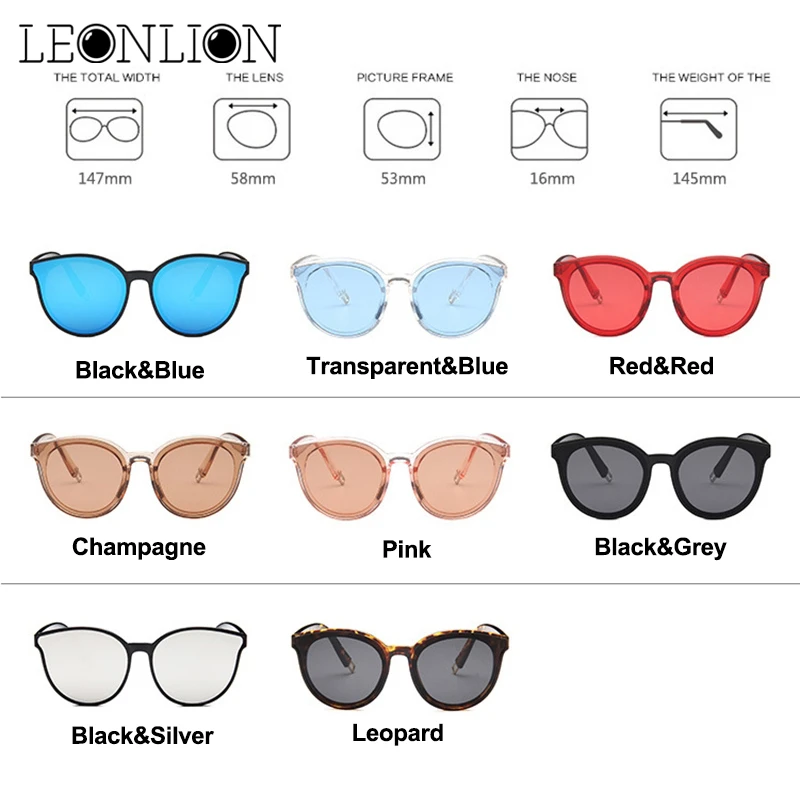 Солнцезащитные очки LeonLion в винтажном стиле UV400 женские большая оправа брендовые