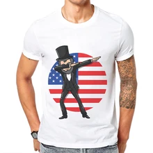 New Summer Mens Tshirts Abraham Dabbing Style Printed Hip Hop T Shirt Men Cotton Short Sleeve O-Neck Tees Ropa Hombre De Marca