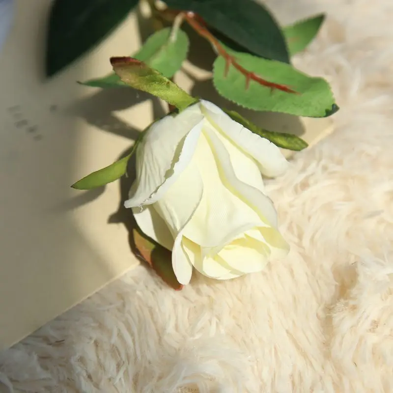 Йо Чо длинный ствол бутон розы Рождественский день домашний декор вечерние поставки искусственный цветок Роза Пион Шелковый цветок бутон розовые цветы