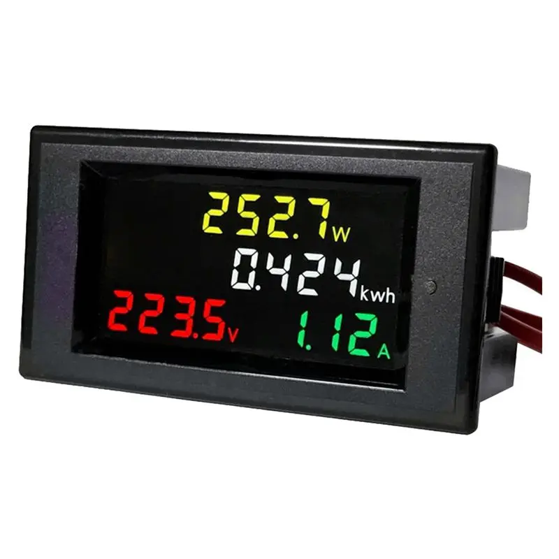 

AC 80-300V LCD Digital Voltmeter Ammeter Volt Amp Power Kwh Panel Meter 100A CT