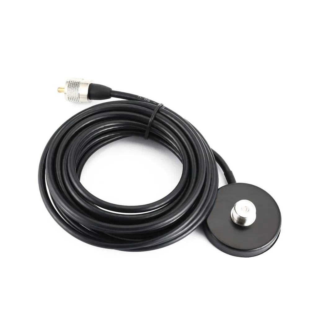 Mobile Car Antenna Magnetic Roof Mount Base with 5m RG-58 A/U Coaxial Cable UHF Male Connector Mobile Car Antenna Magnetic Roof Mount Base with 5m RG-58 A/U Coaxial Cable UHF Male Connector