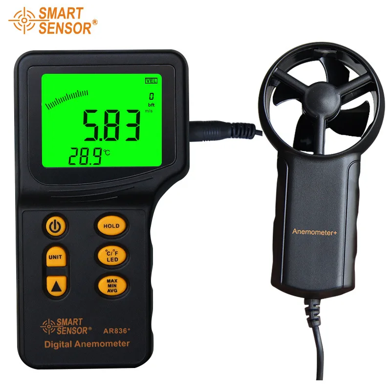 Smart Sensor AR856 Common Weather Station Instrument Air Flow Wind Speed Anemometer Tester (2)