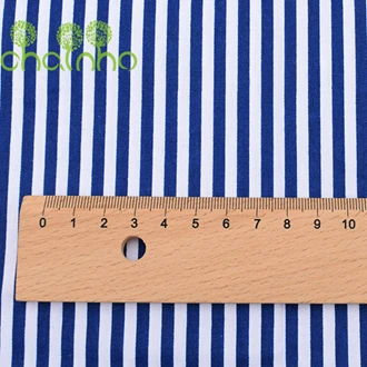 Chainho, серия в синюю полоску, печатная твиловая, хлопковая ткань, шитье/ткань для шитья/ткани для ребенка и ребенка/лист, материал подушки, 1 метр - Цвет: G 1 Piece