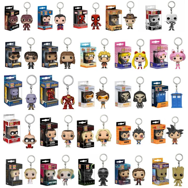Funko pop Marvel Мстители США капитан Лига Справедливости dragon ball Z Grootted Вегета Брелок