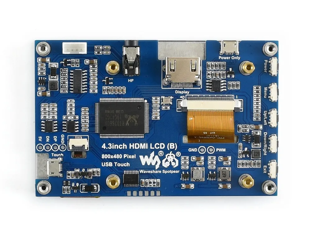 4.3inch Capacitive Touch Screen IPS LCD HDMI interface Supports Raspberry Pi BB Black Banana Pi Multi mini-PCs Multi Systems etc