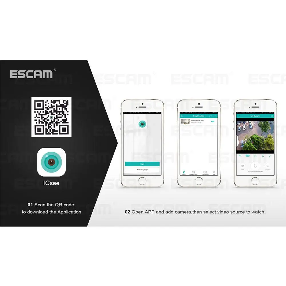 ESCAM QF007 1MP 720 P WiFi ИК-сигнализация панорамирование/наклон ip-камера поддержка 64G TF карта ночного видения Обнаружение движения Беспроводная ip-камера