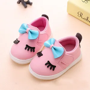 Baby Shoes Girls 2 Years Sports Baby 1 Year Shoes Spring/Autumn Newborn Fashion Solid Butterfly-Knot Toddler Infant Cork Shoe