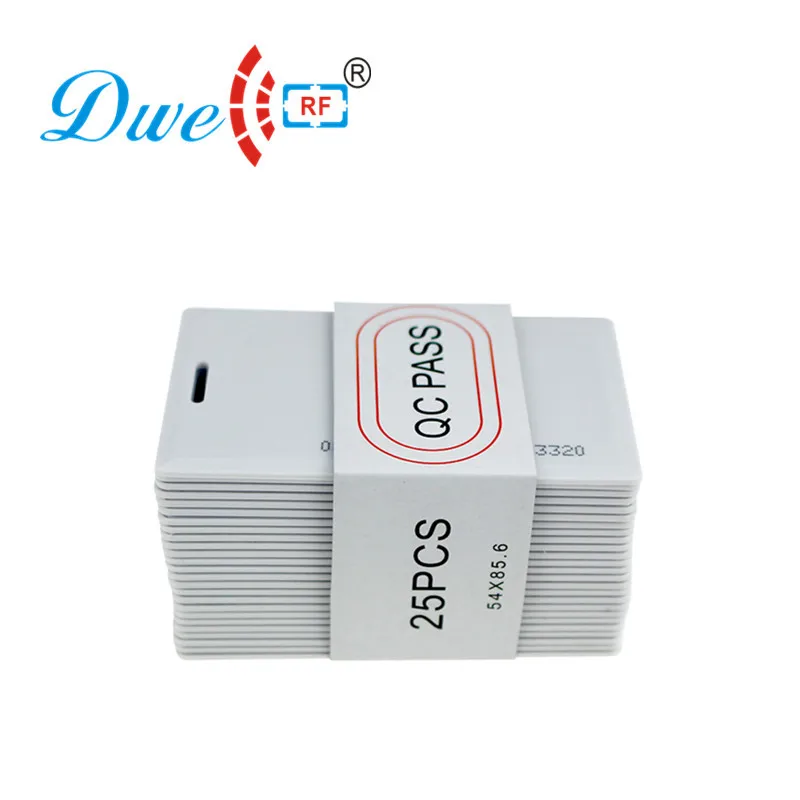 

DWE CC RF ISO proximity rfid card 125khz 18.mm thickness inkjet number card with inner EM4200 chip