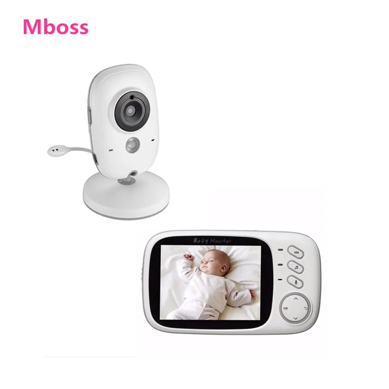 

promotional VB603 3.2 inch Wireless 2.4Ghz LCD Electronical Wireless 2 Way Audio Video Baby Monitor Temperature Lullabies Camera