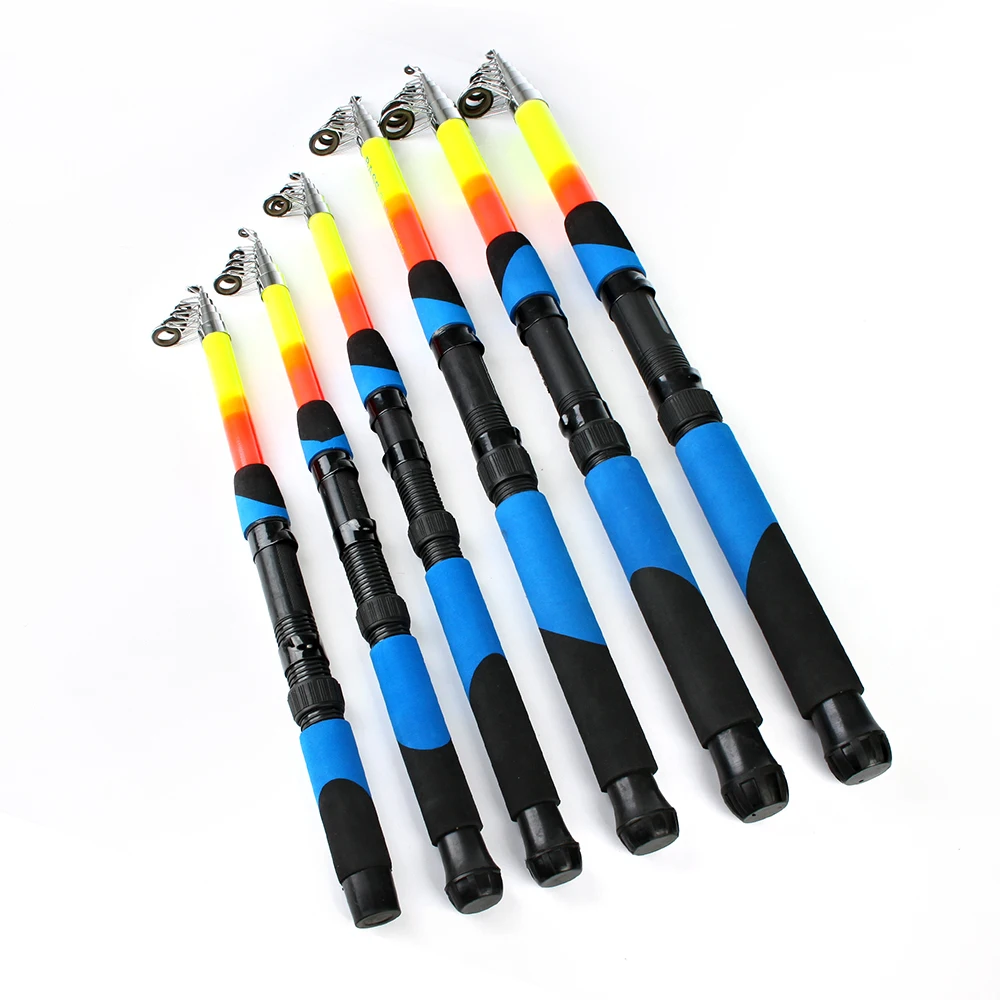 VIS KONING Glasvezel Versterkte Kunststoffen 2.1 m 2.4 m 2.7 m 3 m Vissen Lokken Hengel Pole PortableTelescopic Karper Hengel Tackle