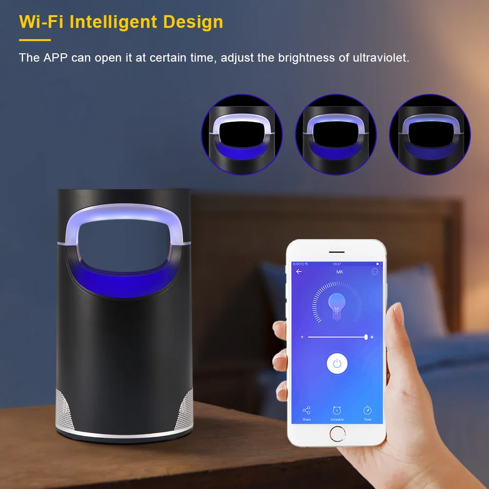 Konesky Wi Fi умная USB лампа убийца комаров фотокатализатор бесшумный домашний