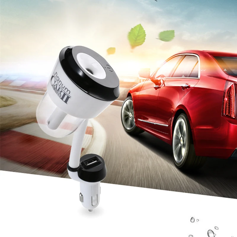 

50ml USB Mini Car Air Purifier Humidifier DC 12V Vehicle Nanum Air Purifier Freshener Oil Diffuser Aromatherapy Mist Humidifier