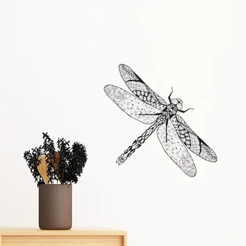 

Dragonfly Animal Portrait Sketch Removable Wall Sticker Art Decals Mural DIY Wallpaper for Room Decal