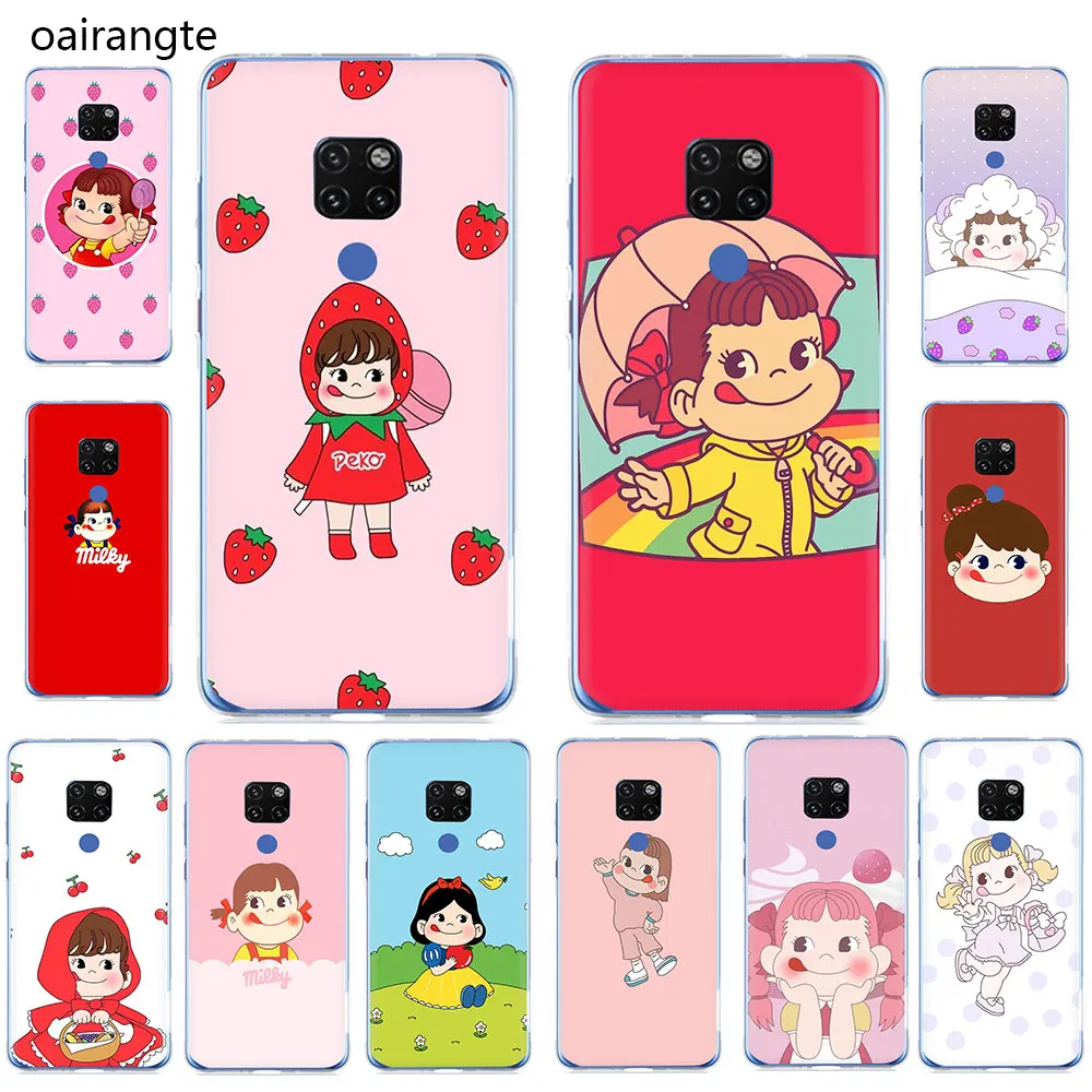 

Fujiya Milky Peko chan Hard Phone Case for Huawei Mate 10 20 30 Pro Nova2i 3i 3 5i Lite Y5 6 7 9 2017 Prime 2018