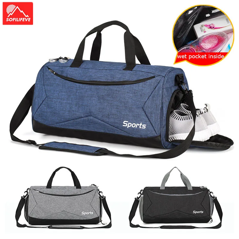 

Travel Fitness Gym Bag Women Men Outdoor Sports Handbag Lady Yoga Shoulder Bag Dry Wet Separate Nylon Bags Sac De Sport Sacks