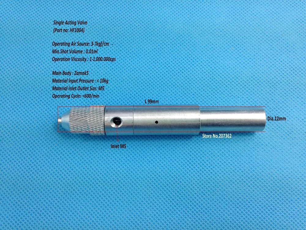 

1Pc single-acting micro precision SMT solder paste,adhesive,silicone,epoxy resin Dispensing Robot Valve Nozzle L99xD12xM5