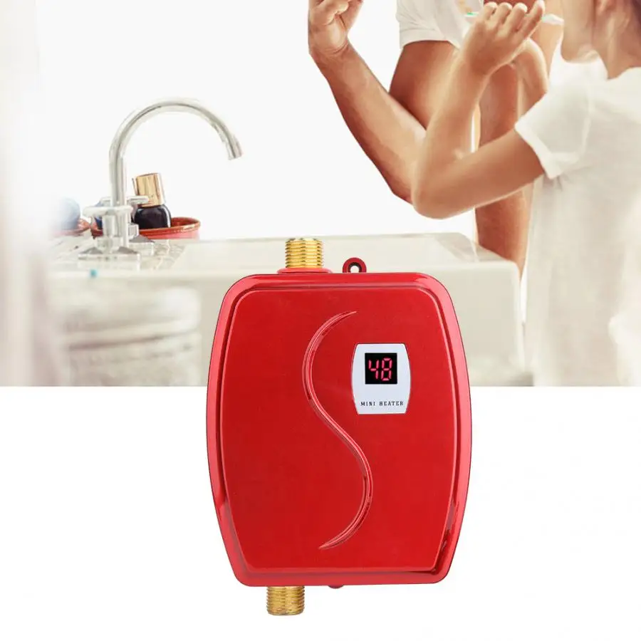 Новинка 220 В 3800 Вт мини Электрический Проточный мгновенный нагреватель горячей воды для ванной, кухни, для мытья воды, ЕС, бойлер