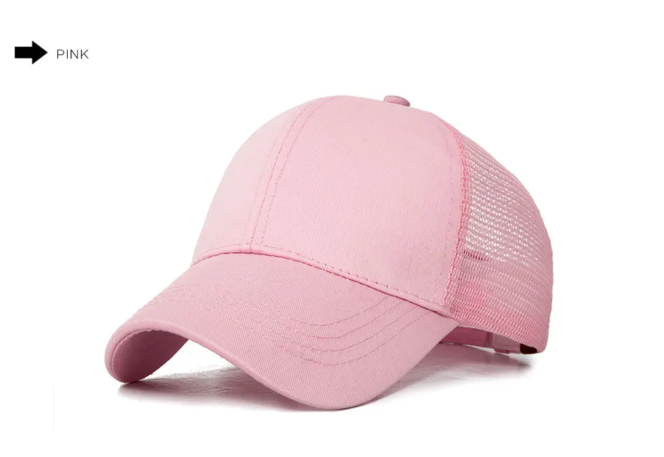 Бейсболки женские бейсболка для папы Mesh Trucker cap s Messy Bun Летняя женская регулируемая хип-хоп шляпа