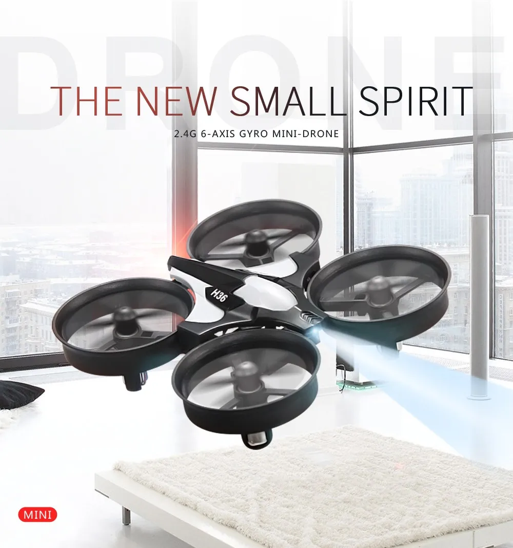 

H36 JJRC RC Drone Dron 2.4 GHz 6 Axis Gyro 4CH RC Quadcopter with Headless Speed Switch Mode Drones HAS LED THE Light Helicopter