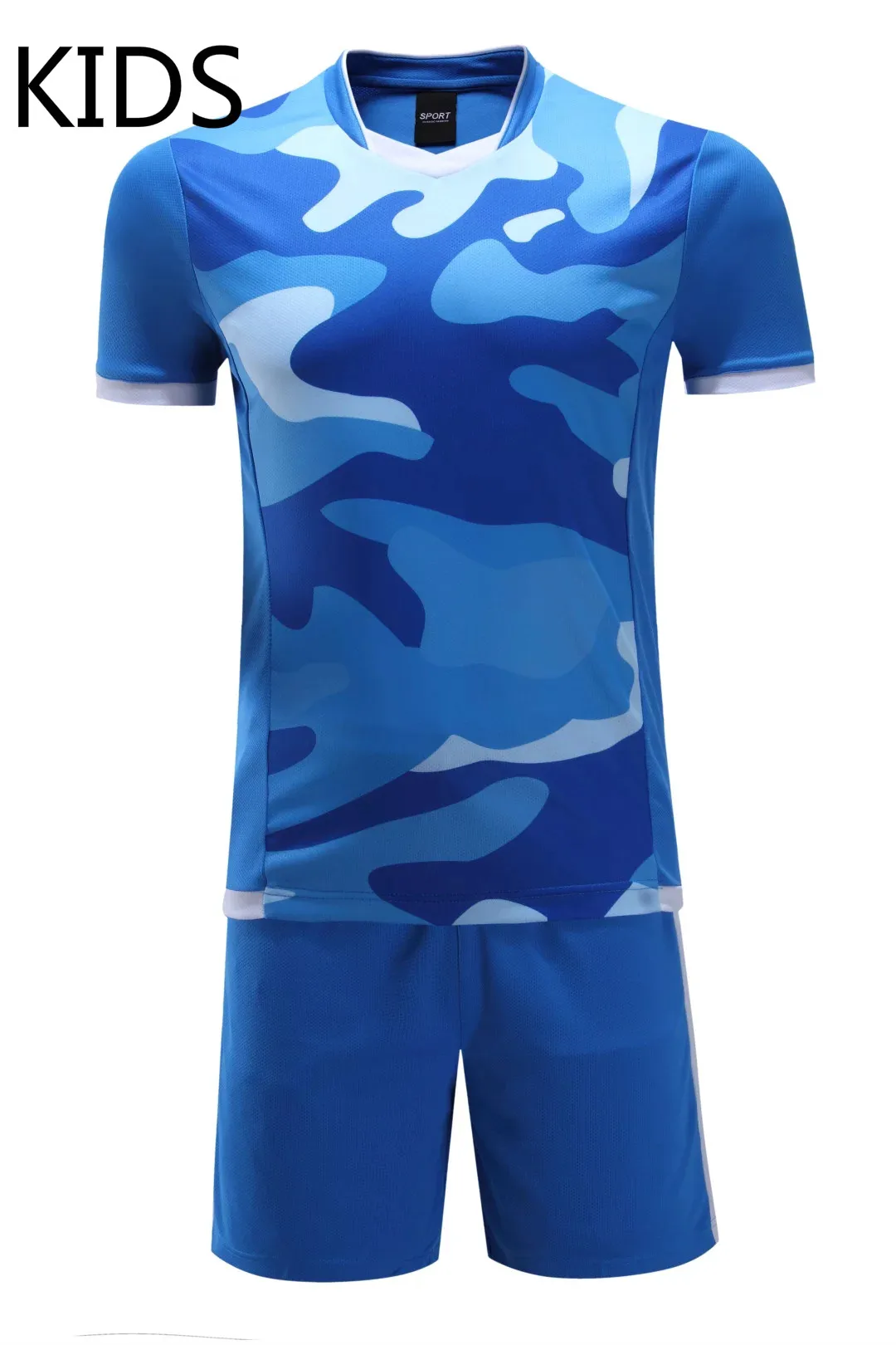 Camouflage Kids Boys Soccer Jerseys Tracksuit Kits Football Outfit Kids 2017 Soccer Football