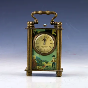

The old China Cloisonne manual mechanical table clock free delivery