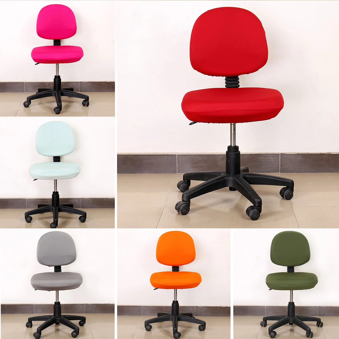 Чехлы для стульев из спандекса, эластичные Чехлы для офисных компьютерных стульев, чехлы для игровых стульев