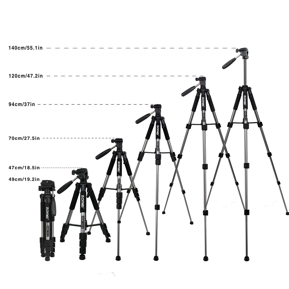 Zomei серый Q111 легкий профессиональный штатив портативный дорожный штатив для камеры+ панорамная головка+ сумка для переноски для SLR DSLR цифровой камеры
