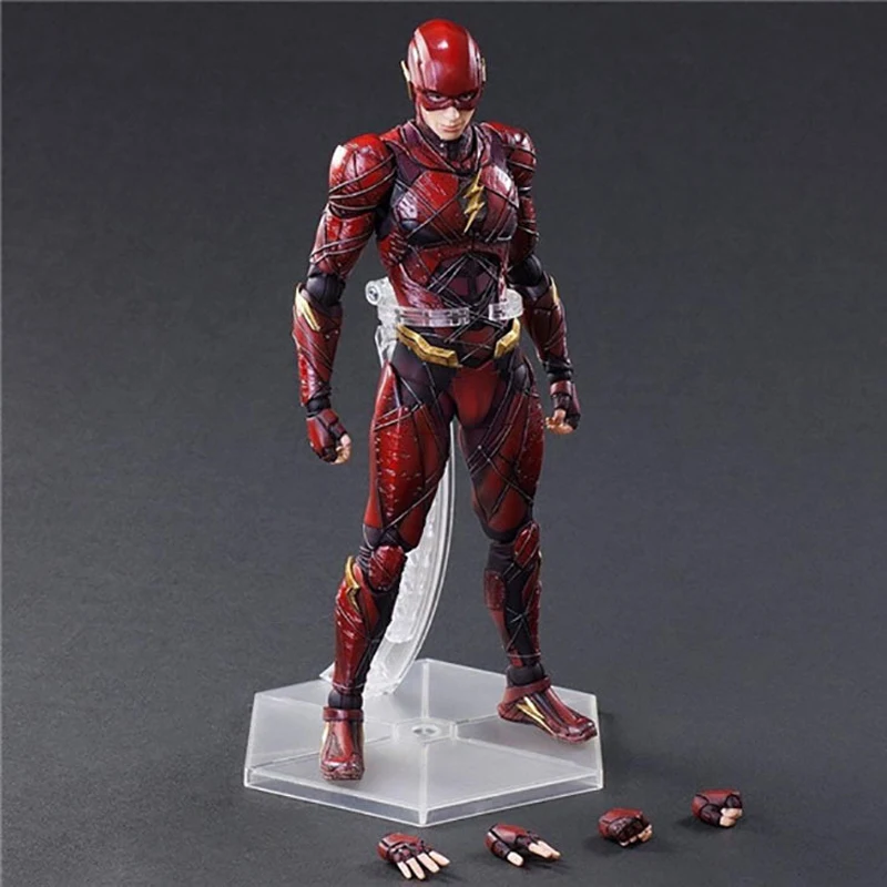 

DC COMICS The Flash Action Figures Super Hero Play Arts Justice League Model Toys 25cm